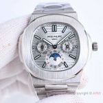 PP Factory Patek Philippe Nautilus Complications Silver Dial Steel 40mm Cal.240 Watches